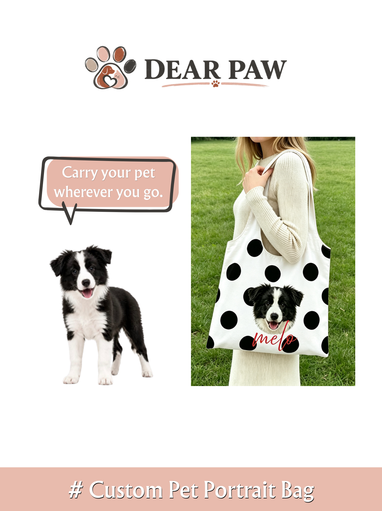 Dear Paw custom pet bag lifestyle